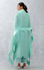 Aqua Blue Embroidered Chanderi Kurta Set