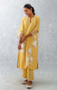 Mango Yellow Embroidered Chanderi Kurta Set