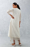 Ivory Embroidered Chanderi Kurta Set