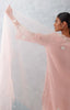 Blush Pink Embroidered Woven Chanderi Kurta Set