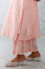 Pink Embroidered Ikat Print Chanderi Kurta Set