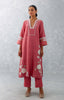 Rose Pink Embroidered Chanderi Kurta Set