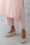 Blush Pink Pin Tucks Embroidered Kurta Set