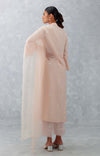 Blush Pink Pin Tucks Embroidered Kurta Set