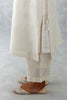 Ivory Embroidered Ikat Print Chanderi Kurta Set