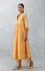 Peach Embroidered Chanderi Kurta Set