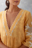 Peach Embroidered Chanderi Kurta Set