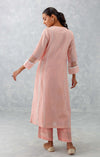 Blush Pink Embroidered Chanderi Kurta Set