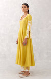Mustard Yellow Embroidered Anarkali Set (RTS)
