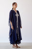 Navy Ivory Chanderi Kaftan Set