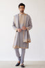Grey Embroidered Stole