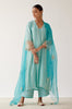 Kareena Kapoor Khan in turquoise Blue Chanderi Kurta Set
