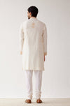 Ivory Embroidered Chanderi Kurta Set