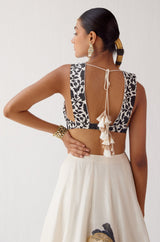 Ivory Handpaint Lehenga