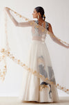Ivory Handpaint Lehenga