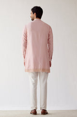 Blush Pink Embroidered Short Kurta Set