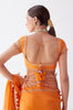 Natasha Luthra in Orange Embroidered Georgette Organza Saree