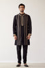 Black Embroidered Chanderi Kurta Set