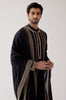 Black Embroidered Stole