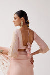 Rashmika Mandanna in Baby Pink Embroidered Organza Saree