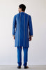 Blue Embroidered Chanderi Kurta Set