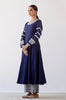 Navy Blue Chanderi Anarkali Set