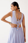 Aegean Blue Handpaint Lehenga