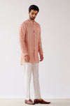 Caramel Cotton Silk Satin Kurta Set