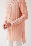 Caramel Cotton Silk Satin Kurta Set