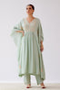 Sage Green Embroidered Kaftan Set