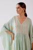 Sage Green Embroidered Kaftan Set
