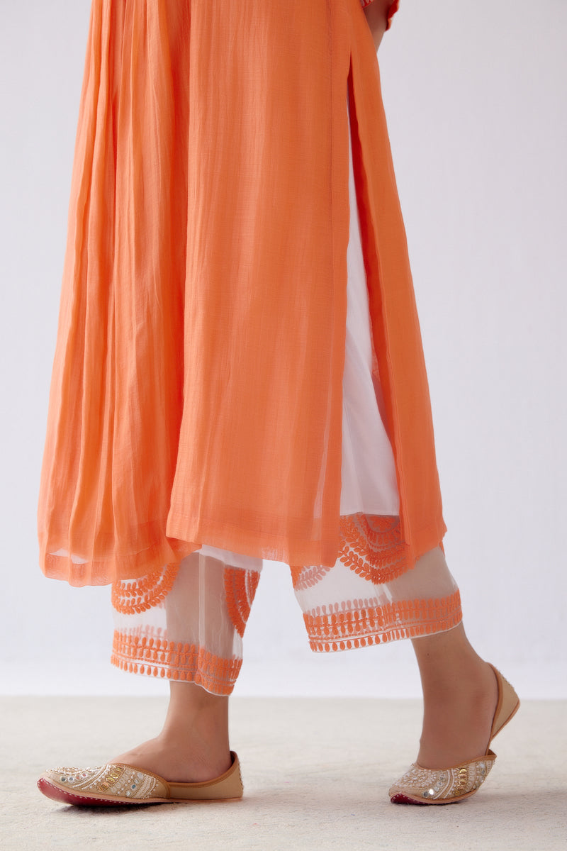 Coral Chanderi Kurta Set