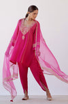 Fuchsia Dori Embroidered Dhoti Set
