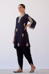 Alisha Pekha in Black Sequins Embroidered Dhoti Set