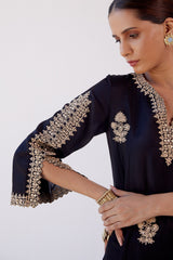 Alisha Pekha in Black Sequins Embroidered Dhoti Set