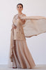 Beige Embroidered Sharara Set