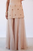 Beige Embroidered Sharara Set