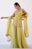 Lime Green Embroidered Sharara Set