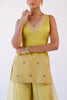 Lime Green Embroidered Sharara Set