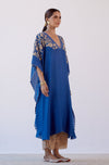 Blue Embroidered Kaftan Set (RTS)