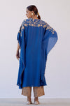 Blue Embroidered Kaftan Set