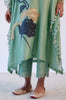 Green Hand-Painted Chanderi Kaftan Set