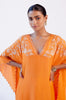 Orange Embroidered Kaftan Set