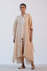 Beige Ivory Chanderi Kaftan Set