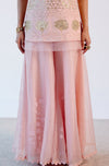 Sagarika Ghatge Khan in Blush Pink Georgette Sharara  Set