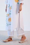 Ivory Kota Hand Paint Kurta Set