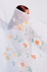 Ivory Kota Hand Paint Kurta Set