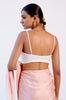 Blush Pink Ombre Silk Satin Saree