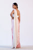 Blush Pink Ombre Silk Satin Saree