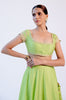 Green Hand Block Print Lehenga